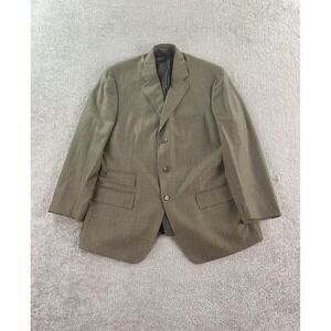 Polo Ralph Lauren Suit Jacket 44 R Taupe Wool Birdseye Luxury Italy Blue Label